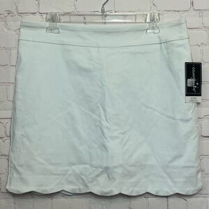 Counterparts White Scalloped Skort
